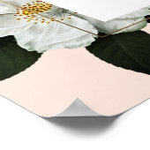 Elegant Burgundy and Pink Flowers Shower Poster ポスター (角)