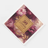 Elegant Burgundy Blush Gold Roses 50th Birthday  (コーナー)