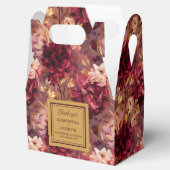 Elegant Burgundy Blush Gold Wedding Thank You Box フェイバーボックス (オープン)