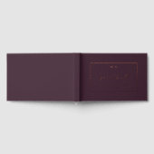 Elegant Burgundy Calligraphy ゲストブック (全面)