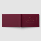 Elegant Burgundy Calligraphy Guestbook ゲストブック (全面)