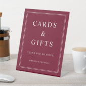 Elegant Burgundy Cards And Gifts Wedding 台座サイン (インサイチュ)