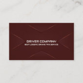 Elegant Burgundy Chauffeur Driver 名刺 (正面)