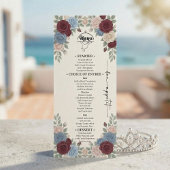 Elegant Burgundy Chic Wedding Menu メニュー