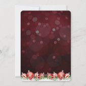 Elegant Burgundy Christmas Party Invitation Card 招待状 (裏面)
