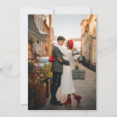 Elegant Burgundy Couple Photo Engagement Party 案内状 (裏面)