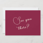 Elegant Burgundy Cream Ivory Bow Wedding RSVP Card (裏面)
