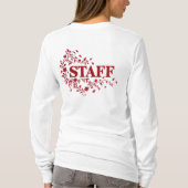 Elegant Burgundy Floral STAFF Event Team Design Tシャツ (裏面)