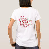 Elegant Burgundy Floral STAFF Event Team Design Tシャツ (裏面)