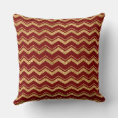 Elegant Burgundy & Gold Christmas Pillow – Luxury クッション (裏面)
