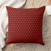 Elegant Burgundy & Gold Christmas Pillow – Luxury  クッション (ブランケット)