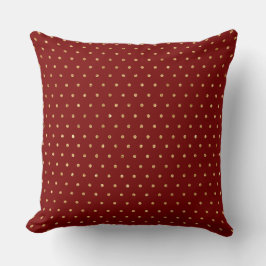 Elegant Burgundy & Gold Christmas Pillow – Luxury  クッション
