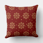 Elegant Burgundy & Gold Christmas Pillow – Luxury クッション (裏面)