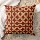 Elegant Burgundy & Gold Christmas Pillow – Luxury クッション (ブランケット)