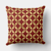 Elegant Burgundy & Gold Christmas Pillow – Luxury クッション (裏面)