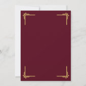 Elegant Burgundy Gold College Graduation 案内状 (裏面)