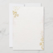 Elegant Burgundy & Gold Floral Wedding Invitation 招待状 (裏面)