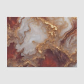Elegant Burgundy Gold Liquid Marble Agate Abstract 薄葉紙 (正面)