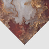 Elegant Burgundy Gold Liquid Marble Agate Abstract 薄葉紙 (詳細)