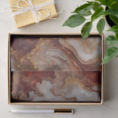 Elegant Burgundy Gold Liquid Marble Agate Abstract 薄葉紙 (ギフト)