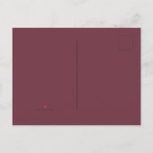 Elegant Burgundy & Gold Marble Wedding Invitation インビテーションポストカード (裏面)