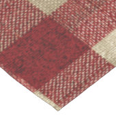 Elegant Burgundy Ivory Rust Red Plaid Pattern テーブルクロス (アングル)