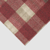 Elegant Burgundy Ivory Rust Red Plaid Pattern 薄葉紙 (詳細)