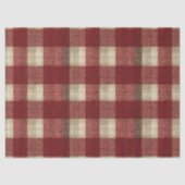 Elegant Burgundy Ivory Rust Red Plaid Pattern 薄葉紙 (正面)