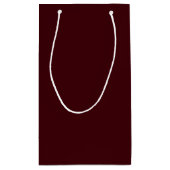 Elegant Burgundy & Ivory Wedding Thank You スモールペーパーバッグ (裏面)