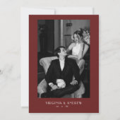 Elegant Burgundy Luxury Old Money Wedding 招待状 (裏面)