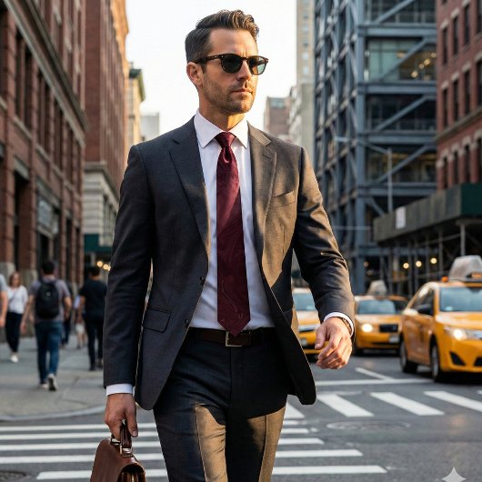 Elegant Burgundy Marble Swirl Pattern ネクタイ