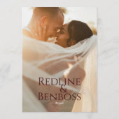 Elegant Burgundy Minimalist Wedding 招待状 (裏面)