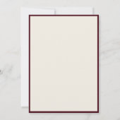 Elegant Burgundy Old Money Wedding セーブザデート (裏面)