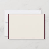 Elegant Burgundy Old Money Wedding 出欠カード (裏面)