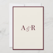 Elegant Burgundy Old Money Wedding 招待状 (裏面)