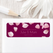 Elegant Burgundy Petals Wedding Custom Cigar Wrap ラベル (インサイチュ)
