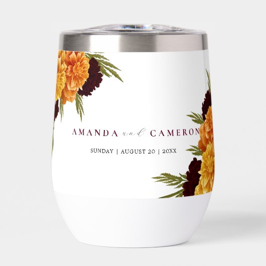 Elegant Burgundy Red "MARIGOLD" Wedding (正面)