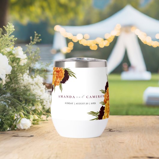 Elegant Burgundy Red "MARIGOLD" Wedding (ウェディング (回転後))