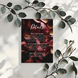 Elegant Burgundy Romantic Rose Enclosure Card エンクロージャーカード