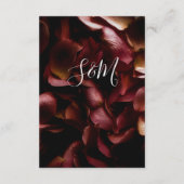 Elegant Burgundy Romantic Rose Enclosure Card エンクロージャーカード (裏面)