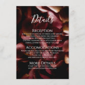 Elegant Burgundy Romantic Rose Enclosure Card エンクロージャーカード (正面)