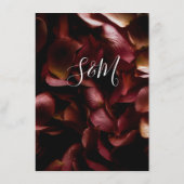 Elegant Burgundy Romantic Rose Enclosure Card エンクロージャーカード (裏面)