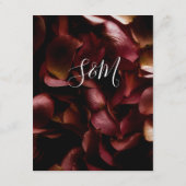 Elegant Burgundy Romantic Rose Enclosure Card エンクロージャーカード (裏面)