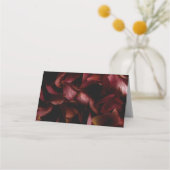 Elegant Burgundy Romantic Rose Folded Place Card プレイスカード (裏面)