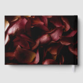 Elegant Burgundy Romantic Rose Guest Book ゲストブック (裏面)