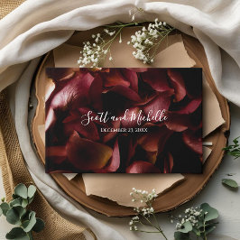 Elegant Burgundy Romantic Rose Guest Book ゲストブック