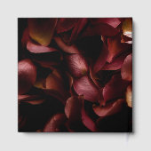 Elegant Burgundy Romantic Rose Guest Book ゲストブック (裏面)