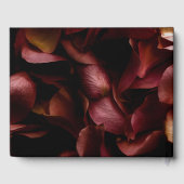 Elegant Burgundy Romantic Rose Guest Book ゲストブック (裏面)