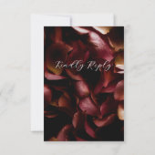 Elegant Burgundy Romantic Rose Response Card 出欠カード (裏面)