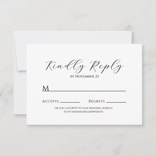 Elegant Burgundy Romantic Rose RSVP Card (正面)